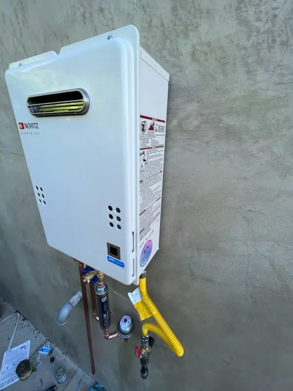 Tankless water heater installation for Crescent Pointe homes